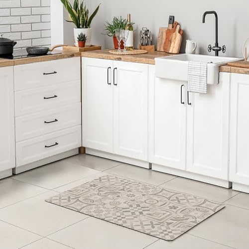 CREARREDA Tappeto Cucina Mordibo Antiscivolo Lavabile Antimacchia, Passatoia Cucina Assorbente Made in Italy, Runner Cucina Tappetino Multiuso in Gomma Porosa Ideale per Ingresso, Bagno e Doccia