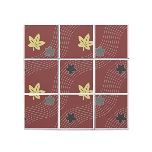 Carreaux céramique pour rénover un mur terne avec un motif japonais rouge