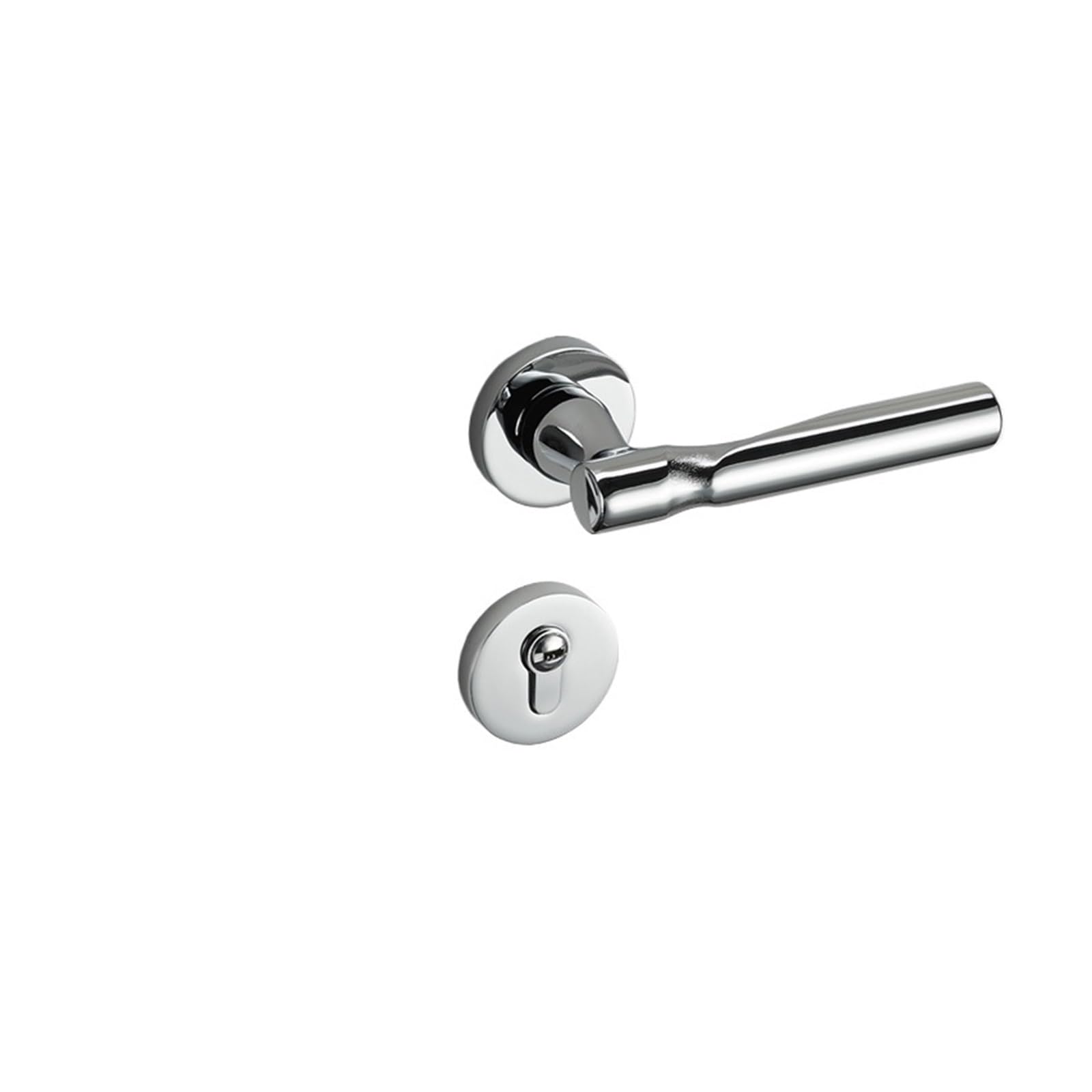 Błyszczący Srebrny Francuski Styl Magnetyczny Cichy Gra Blokada | Sypialnia Francuski Styl Magnetyczny Cichy Zestaw Błyszczący Srebrny Uchwyt(B Magnetic Suction 35-50mm)