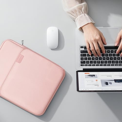 Image of TiMOVO 15 Inch Laptop Sleeve for MacBook Air 15, Pro 14, Pink