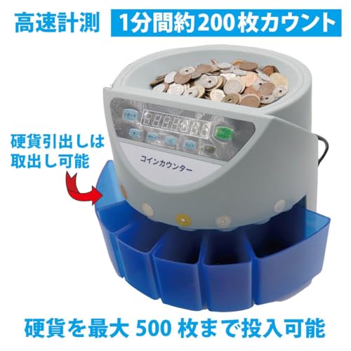 Pixyparty 硬貨機 アップグレード版 新500円対応 高速コインカウンター の商品画像 2