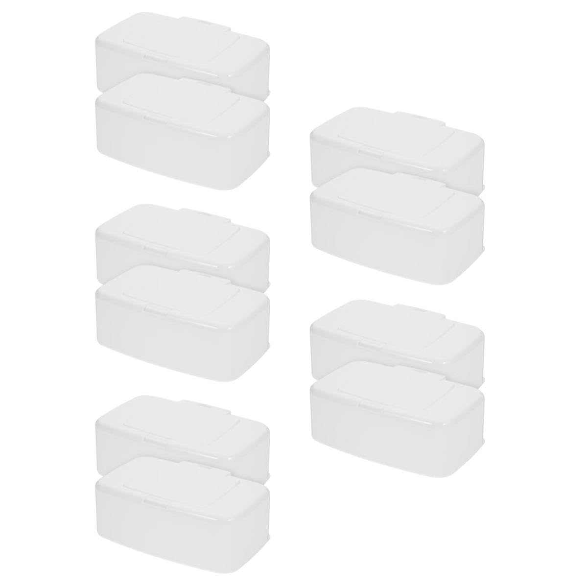 Cabilock 5 Sätze Aufbewahrungskiste Feucht Befreien -feuchttuchetui Wärmer Wischen Auto Aufbewahrungsdose Storage Boxes Feuchttücher Papierschachteln Tücheretui Pp Weiß 2 Stück * 5