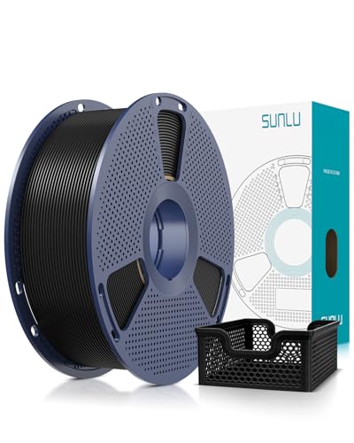 SUNLU PLA Plus 2.0 Schnelles 3D Drucker Filament 1.75mm Upgrade PLA+ Filament für Schnelldruck (50-600mm/s) Höhere Zähigkeit & Schichthaftung 0.02mm Präzision 1kg Spule (Schwarz)
