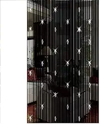 GREENWISH Cortinas de cordão de contas pretas, cortina de borla, cortina de franja de cristal para porta, cortina, contas, painel de janela, divisória de quarto, cortina para decoração de porta de