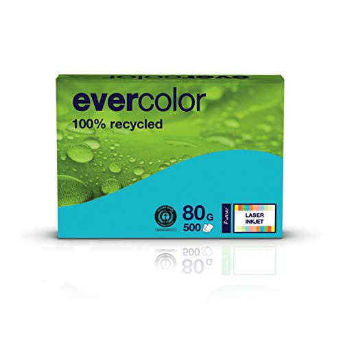 Papier recyclé Evercolor bleu foncé A4 Clairefontaine 80g de 500 feuilles