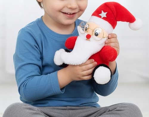 Image of Tickles Christmas Santa Claus Soft Stuffed Plush Toy for Kids Room (Color: Red Size: 30 cm)