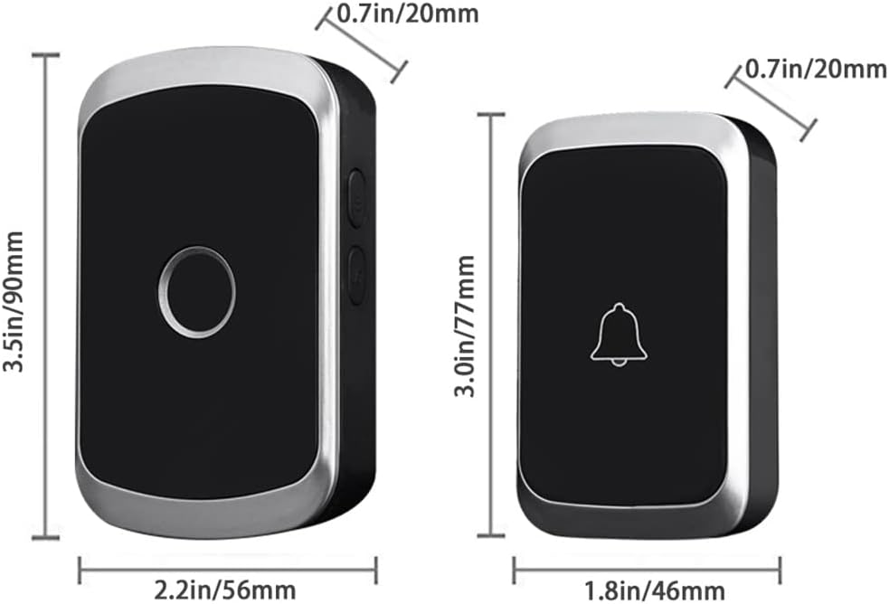 Battery 300M Remote Smart House Cordless Calling Bell Ring Gate Ringtone 220V