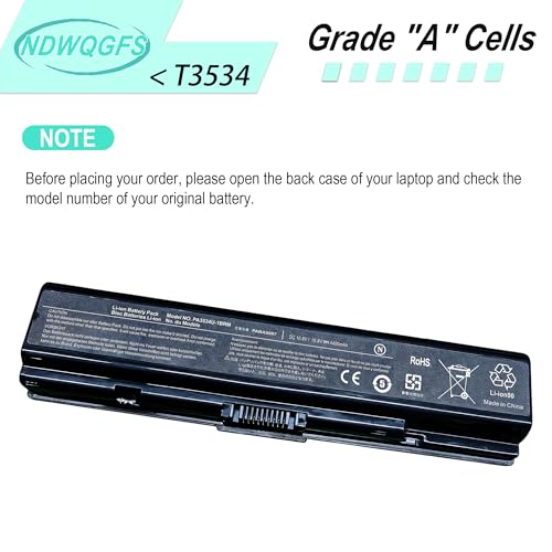 Image of PA3534U-1BRS Laptop Battery Replacement for Toshiba Satellite A200 A210 A300 A350 A355 L300 L200 L505 L555 PA3533U-1BRS PA3533U-1BAS PA3534U-1BAS PA3535U-1BAS