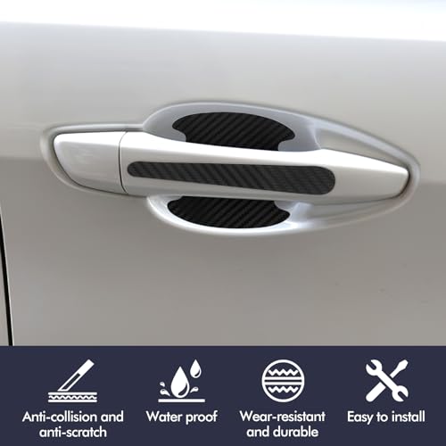 Oruola 16 Stück Universal Auto Türgriff Lackschutzfolie, Autotürgriff Schutzfolie, Autotür Griffe Aufkleber, Autotürgriff Kratzschutz, Kratzfest, Abriebfest (Schwarz)
