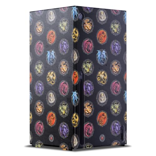 Skin Xbox Series X dragons Anne Stokes - Personnalisation console de jeu salon geek