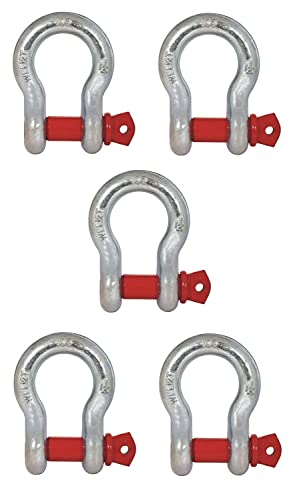 Image of QADAR Best Quality Bow Shackles for Your Lifting Needs, Screw Pin Type, CE Certified, The High-Quality Alloy Steel, Superior Quality & Controlled Protection (3.25 Ton, 5)