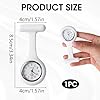 Goerpn Silicone Nurse Watch with Brooch, Infection Control Design, Pocket Clock with Pin for Health Care Nurse Doctor Paramedic, Medical Brooch Fob Watch for Women Men (White) #1