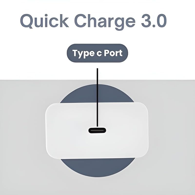 Image of 30W Type C to C Fast Charging Power Adapter for G00GLE Pixel 9 Pro /8 Pro /8 /8a /Pixel 7 Pro /7 /7a /Pixel 6 Pro /6 /6a, Android Phone Charger | Pixel Tablet Rapid Charge Support, 30 W USB-C, White (DEC111)