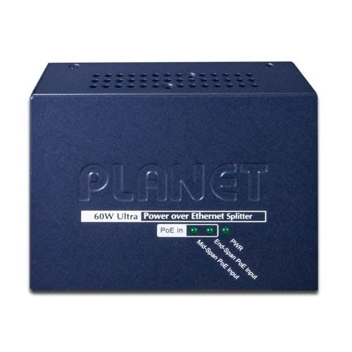 Planet Single Port 10/100/1000Mbps Ultra POE Splitter 12V/19V/24V, POE-171S (Ultra POE Splitter 12V/19V/24V)