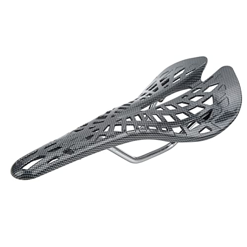 SPYMINNPOO Sillín de Bicicleta de Fibra de Carbono, Sillín de Ciclismo, Sillín Hueco para Bicicleta, Tecnología de Absorción de Impactos, para Bicicletas de Montaña/Carretera