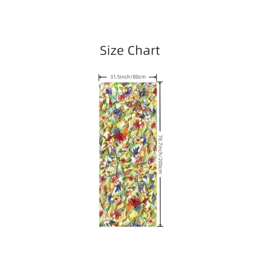 Vinilo decorativo para ventana con diseño floral 80x200 cm miniatura 6