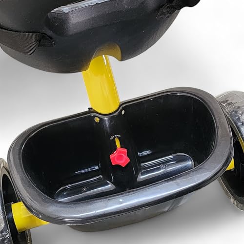 Image of MEKASHI T-001RW Plug N Play Kids Trike /Baby Tricycle, Big Size Storage Basket, Bell, Comfortable Seat with Seat Belt, 12 to 48 Months, Load Upto 35Kg, Easy Assembly, Heavy Guage Steel Frame, Yellow