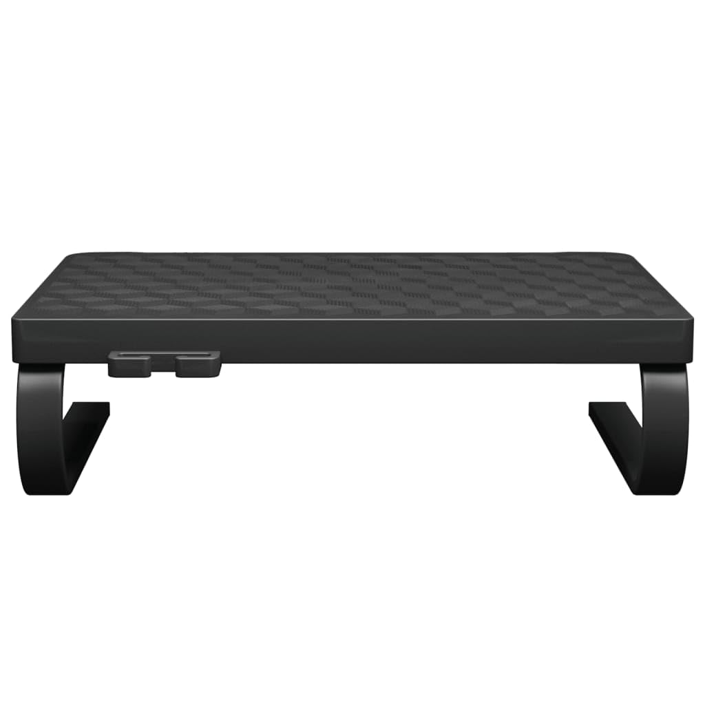 Homgoday Supporto per monitor nero, 37 x 28 x 11,5 cm, supporto da scrivania per monitor e laptop