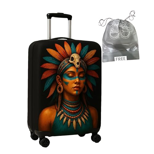 Image of WanderWraps Spendex Polyester Protective Luggage Cover | Hard Luggage Trolley Bag Cover | Washable | Dust Proof | Stretchable | S - 20 inch | Nefraya