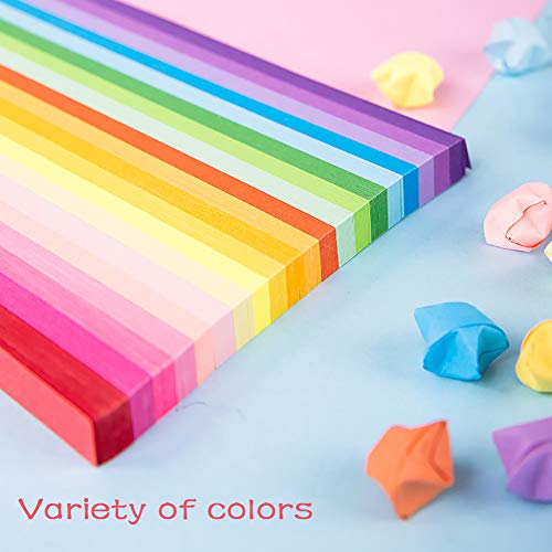 2060 Sheets Star Origami Paper 27 Assortment Color Star Paper Strip Double Sided Origami Stars Paper Solid Color Decoration Paper Strips Diy Hand Art Crafts #TOP4