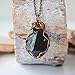 Designs by Nature Gems Handmade Women's & Men’s Black Tourmaline Necklace 24 Inch Chain Antique Bronze, October Birthstone