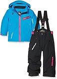 Skianzug Peak Mountain Fastec Skianzug Mädchen für 4-Jährige schwarz/blau