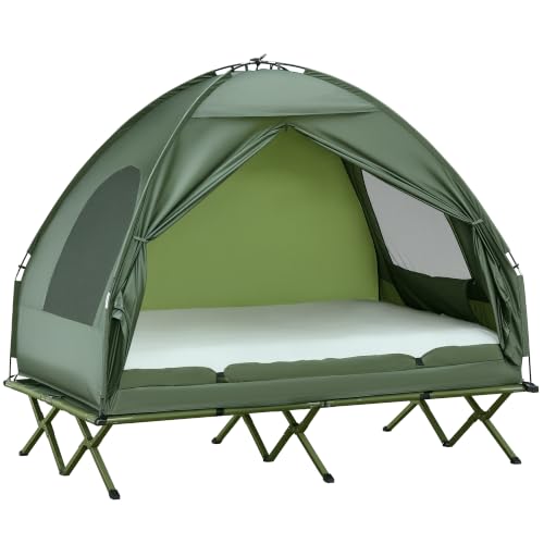 Outsunny 2 Person Cot Tent 4-in-1