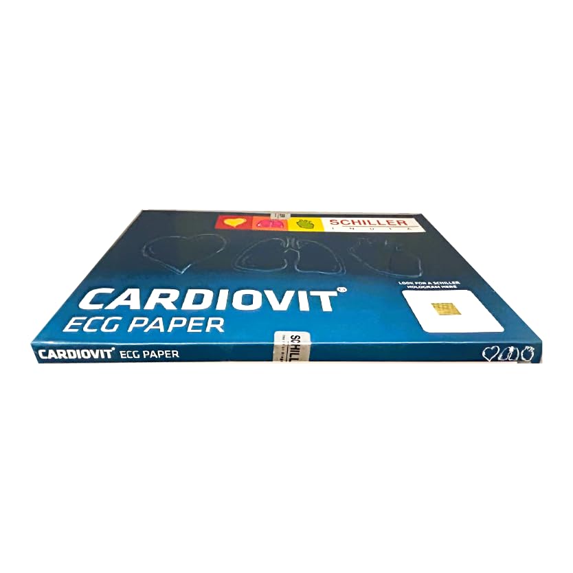 Image of ECG Paper For CARDIOVIT AT-102 G2 | SCHILLER ECG Paper | Length 280 mm And Height 210 mm | 114 Sheets In One Pack (THIN 114 Sheets)
