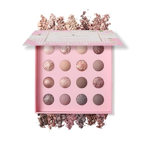 LAURA GELLER NEW YORK Marble-ous Eyes Eyeshadow Palette – 16 Multi-Finish Baked & Marbled...