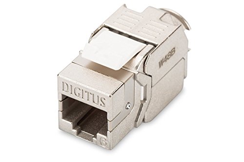 DIGITUS Modulo schermato Keystone Cat-6 - RJ45 femmina - 250 MHz 1GBase-T - AWG 26-22 - montaggio senza attrezzi, argento