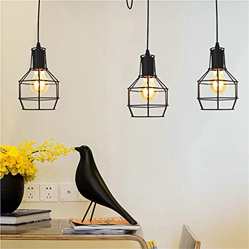 Lámparas Colgantes de estilo industrial negro para resolver la falta de luz decorativa en dormitorios 4