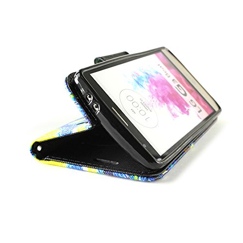 Lg G3 Vigor Phone Case, Coveron® Premium Pu Leather Wallet (Carryall Series) Type Magnet Design Flip Protective Credit Card Holder Pouch Skin Cover For Lg G3 Vigor - (Will Not Fit Lg G3) (Built-In Credit Card/Id Card Slot + Screen Protector)- Starry Night #TOP3