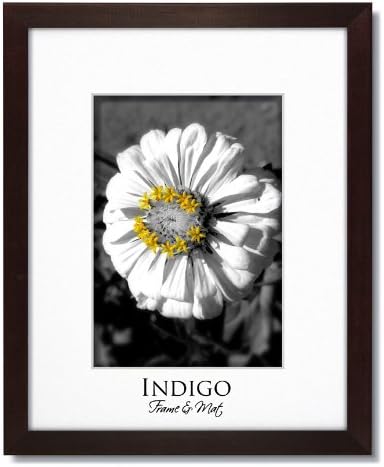 SET of 3 - 16x20 Dark Walnut Frames and Glass with Single White Mats for 12x16.