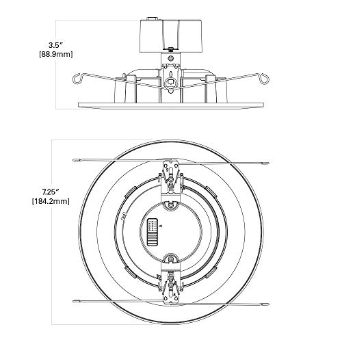 Halo Ra 5/6 Inch Integrated Led Retrofit Recessed Gimbal Led Light Selectable Cct (2700K-5000K) 600 Lumens White #TOP2