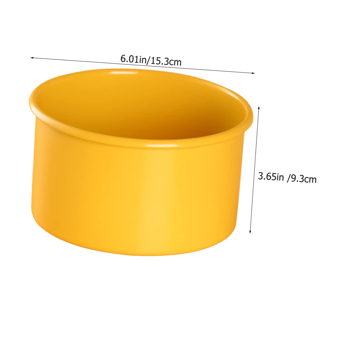 Mikinona Moule à Gâteau Rond Antiadhésif en Acier Inoxydable Jaune
