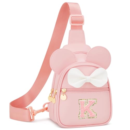 Image of Initial Sling Bag Crossbody Purse for Kids Girls Age 3-8