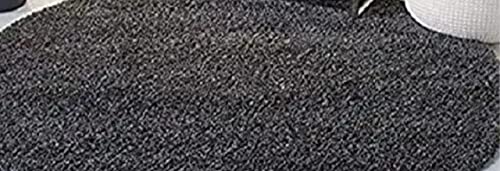 FR Creations Modern Polyester Anti Slip Round Shaggy Fluffy Fur Rug and Carpet for Living Room, Bedroom,Offices, Kitchens(5x5 Feet)-Grey