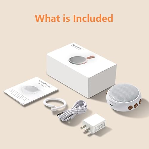 Mini White Noise Machine Sound Machine with 30 Soothing Sounds 32 Volume Levels Baby Portable Sleep Soother Rechargeable Travel Sound Therapy Pink Brown Noise Sleep Machine for Kid Adult - Image 7
