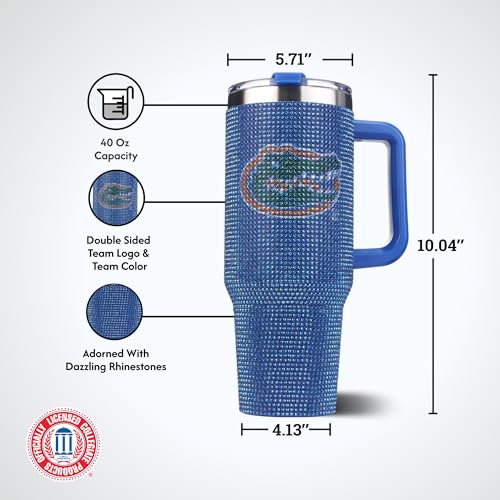 Image of The Memory Company Officially Licensed 40oz TC Bling Game Day Tumbler with Vintage Logo, University of Florida