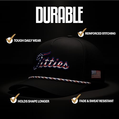 Image of Curves & Clubs Titties Golf Hat - Funny Golf Hat, Titties Hat - Funny American Hat - One-Size-Fits-All - Men's Gifts