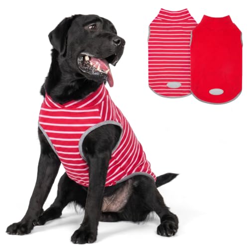 Image of cyeollo 2 Pack Fleece Dog Sweater Pullover Lightweight Reflective Jacket