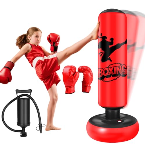 Qoosea Sacco da Boxe per Bambini 6-12 Anni, 160cm Stabile