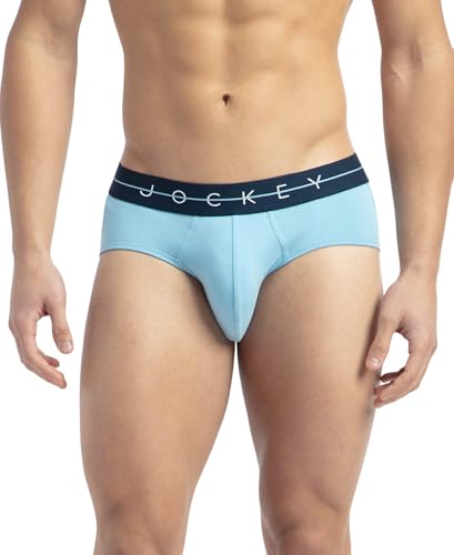 Image of Jockey NY15 Men Super Combed Cotton Elastane Stretch Solid Brief with Ultrasoft Waistband