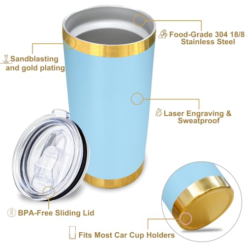 Image of 20 oz Tumbler Bulk Stainless Steel Tumbler,Sky Blue,12 Pack
