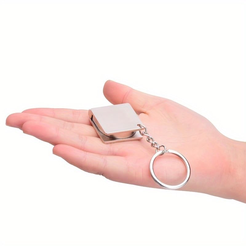 Regla Retráctil de Acero Inoxidable Llavero miniatura 5