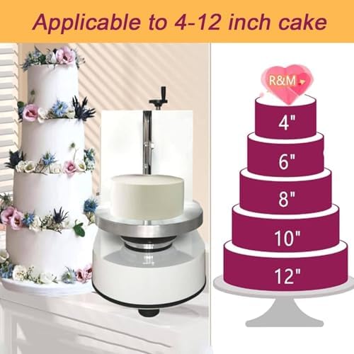 Spandiconcime automatico per torte, decorazione uniforme su torte di varie dimensioni, ideale per panettieri professionali e casalinghi