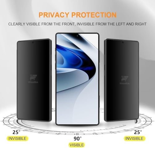 Image of WonRia Pack 1- Matte Privacy Tempered Glass Compatible with Samsung Galaxy S26 5G [FingerPrint Unlock] Screen Guard Protector | Anti-Spy | Anti Glare| Case Friendly - Installation Kit