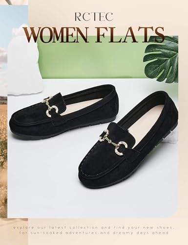 Image of Women's Knit Slip On Loafers - Breathable Mesh Flats with Memory Foam Insole & Arch Support, Non-Slip Comfortable Shoes for Work Office Commute, Driving, Casual Daily Walking (Wide Foot Friendly)