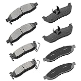 cciyu D1015 D1041 Ceramic Front Rear Brake Pad Set Fit For 2004-2006 For Infiniti QX56,2005-2006 For Nissan Armada,2004 For Nissan Pathfinder Armada,2004-2007 For Nissan Titan