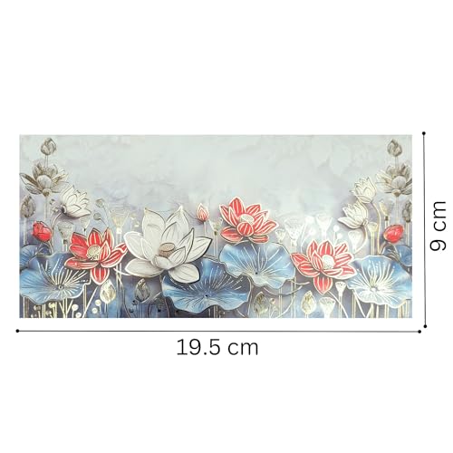 Image of Fonsie cash shagun fancy design envelopes pack of 75 for gifting money on wedding gift, baby shower, shagun, family gatherings(Floral, Blue).